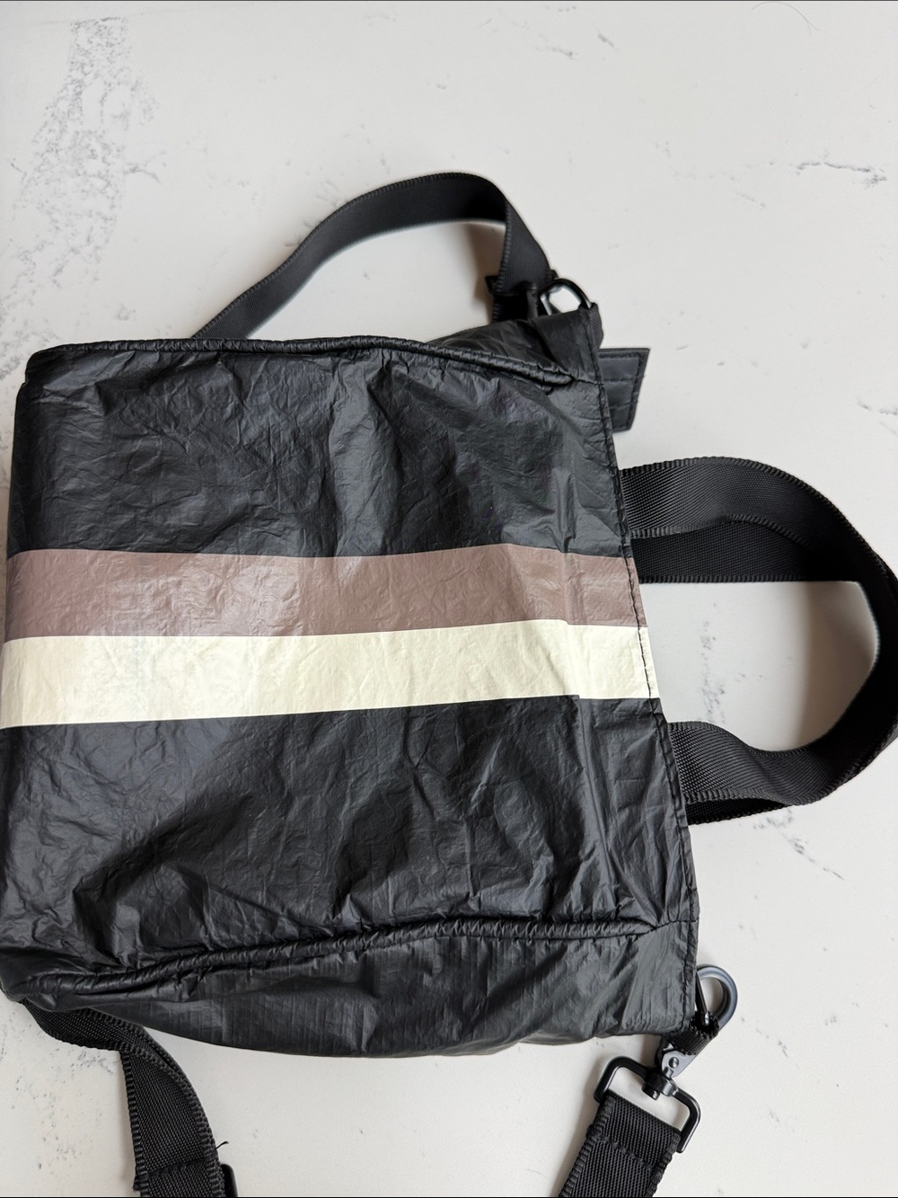 ALOHA Collection Le Voyageur crossbody bag Caffe On Black Color - Picture 12 of 14
